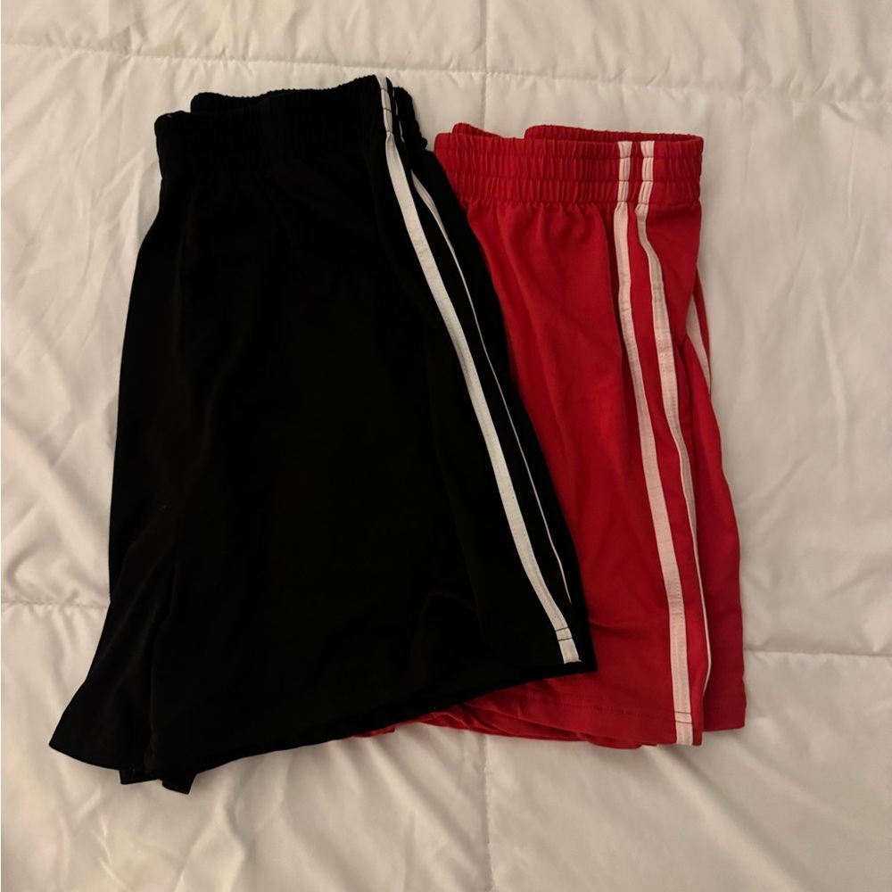 Black and Red Shorts Set